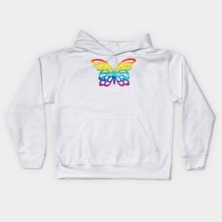 rainbow butterfly Kids Hoodie